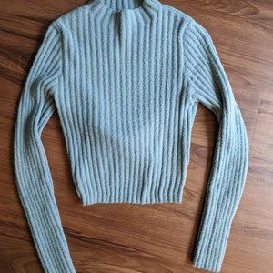Open back knit sweater